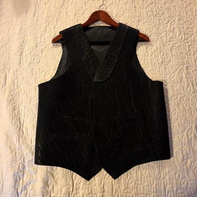 Murga Boot Company custom made elephant (pre-ban)  leather vest
