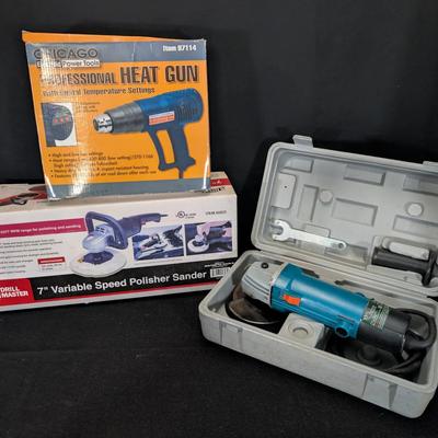 3 Tool Set - Grinder, Polisher, and Heat Gun.