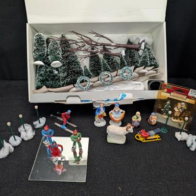 Christmas Village People and Landscape items.