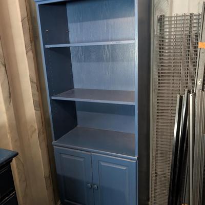 Blue Shelf with bottom storage