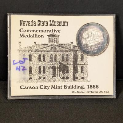 Nevada Carson City Mint Building 1 oz .999 Fine Silver
