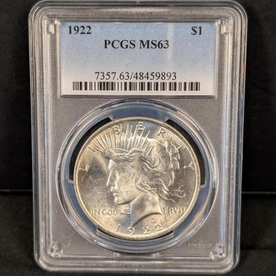 1922 Peace Silver Dollar NGC MS63