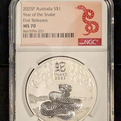 2025-P Australia Year of the Snake NGC MS70