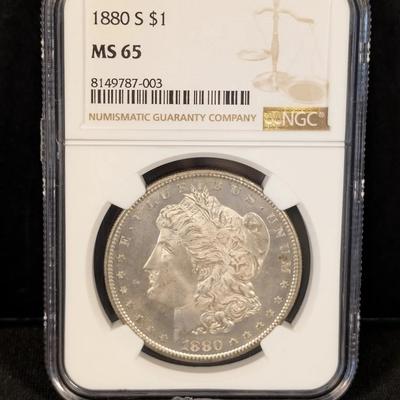 1880-S Morgan Dollar (MS65) 