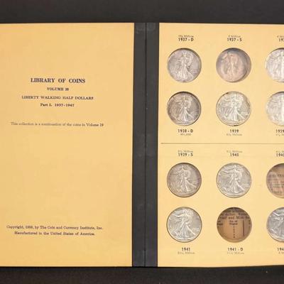 Walking Liberty Half Dollar Partial Set – 14 Coins – Most BU – 90% Silver