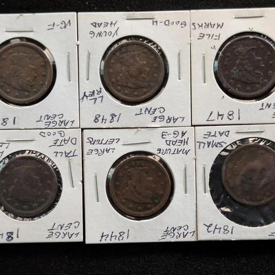 Large Cent Collection 1842-1849