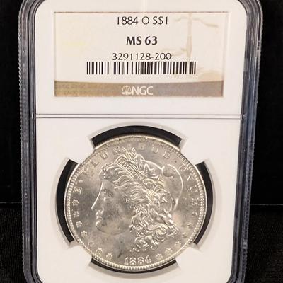 1884-O Morgan Silver Dollar MS 63 NGC
