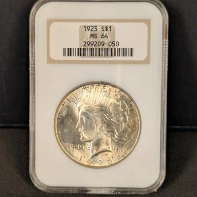 1923 S Peace Dollar NCG MS64