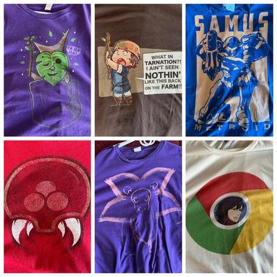 (6) Mens 3XL T-Shirts including Zelda Breath of the Wild & Nintendo Samus Metroid
