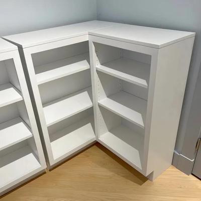 Nice White Shelves #3 — 41”H x 31”W x 35”D Furniture (Corner Shelves)