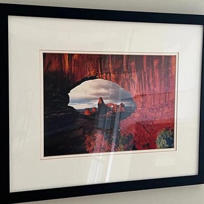 Arizona Landscape: Natural Rock Formation with Rainbow