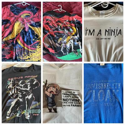 (5) Mens XL & 2XL Tees ft. Nintendo Metroid Samus Aran Neon & Fire Emblem T-Shirt