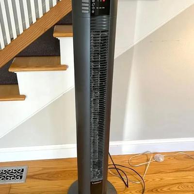 Black Lasko Tower Fan — Working 