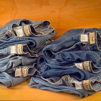 (6) Pairs of LL Bean Denim Jeans