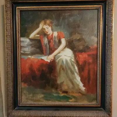 Oil On Canvas Signed 