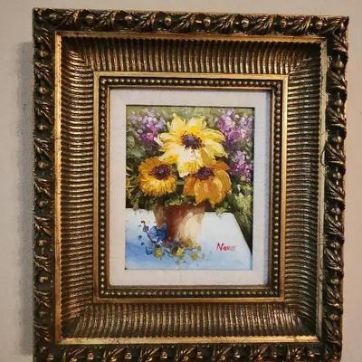 Oil On Canvas Signed 