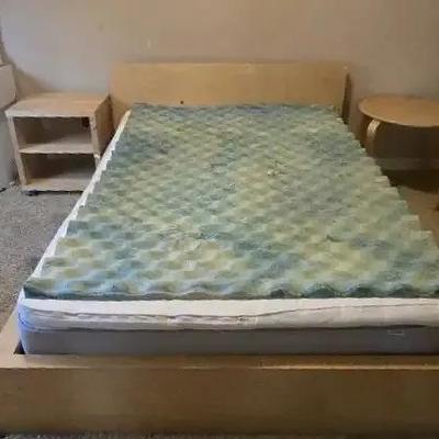 Ikea Natural Wood Queen Bedroom Set-Upstairs