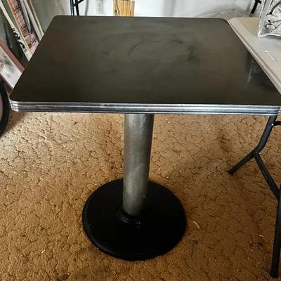 Royalchrome Art Deco Black Laminate Top Table