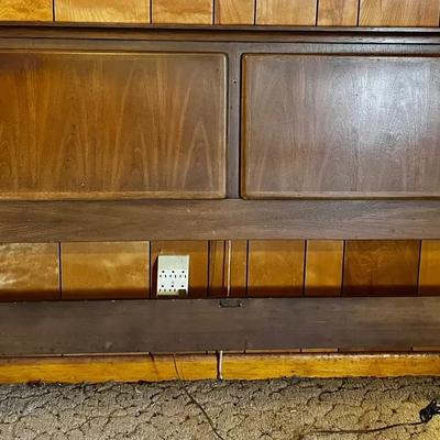 King Size Wooden Headboard  Classic Mid-Century Lines
