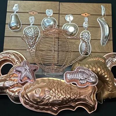 Vintage Metal Molds And Decor 