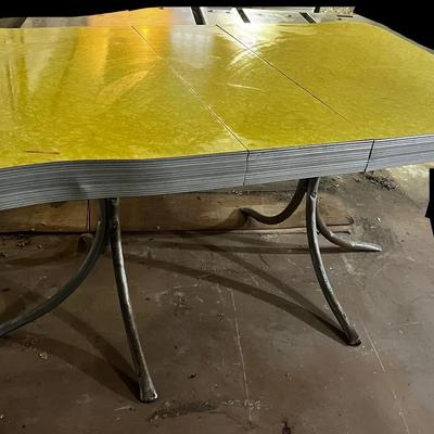 Retro Yellow Formica Laminate Table