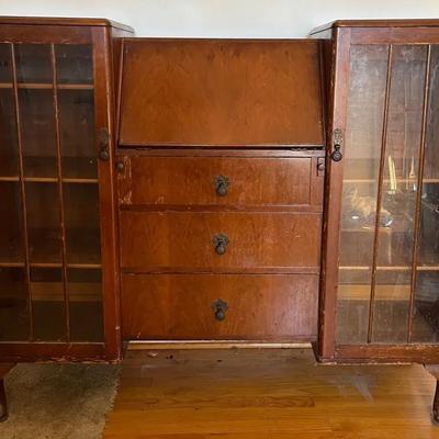 Vintage Wooden Secretary Desk 
