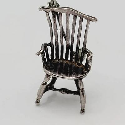 Sterling Chair Pin 925 Silver Vintage 