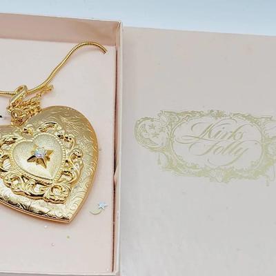 Kirk's Folly Heart Locket Necklace With Key Chain