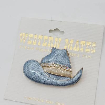 Western Mates Enamel Cowboy Hat Pin