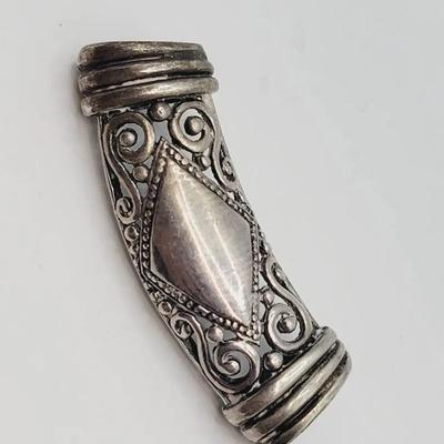Sterling Scroll Slide Pendant Can Be Monogrammed