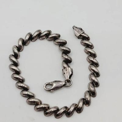 Sterling Half Twist Bracelet 925 Italian Silver