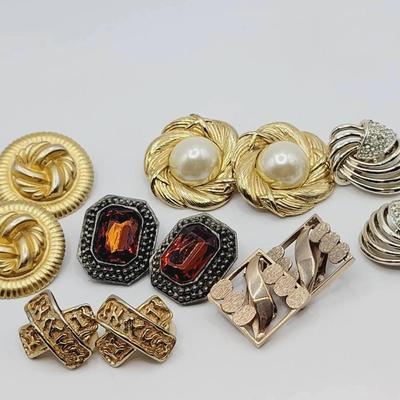 Mixed Style Clip Earrings Mid Century and Vintage 6 Pair