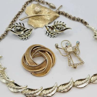 Trifari And More Metallic Costume Jewelry Lot