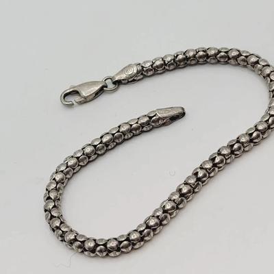 Sterling Bubbled Chain Bracelet 925 Silver