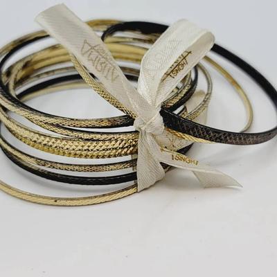 Amrita Singh Goldtone And Gunmetal Bangle Set