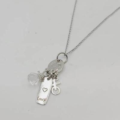 Sterling Heart Love Charm Necklace 925 Silver