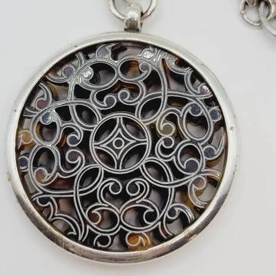Brighton Serendipity Scroll Cut Pendant Necklace 