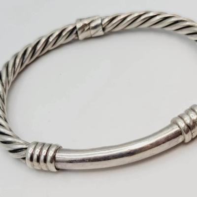 Sterling Silver Clamper Bangle Bracelet