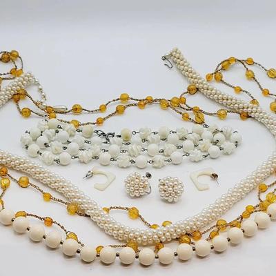 Golden Glow Neutrals Costume Jewelry Lot
