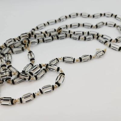 Easy Fix Antique Faceted Czech Glass Beads Necklace Opera Length