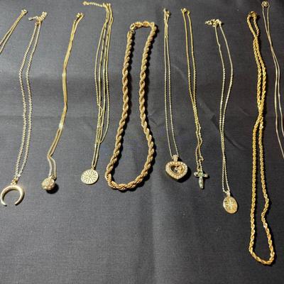 LCJ-002 Gold Tone Necklaces