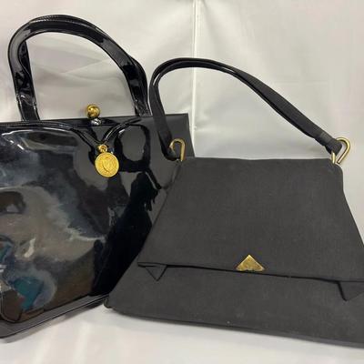 SS523 - Vintage Lewis Purses, 1 Patton Leather And 1 Cloth