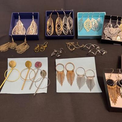 LCJ-001 Silver And Gold Tone Earrings