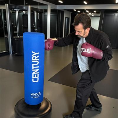 SAM105 - Century Cardio Wavemaster II Training Bag (Blue) and Everlasting Boxing Gloves