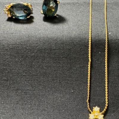 LCJ-015 Vintage Dior Necklace and Earrings Set