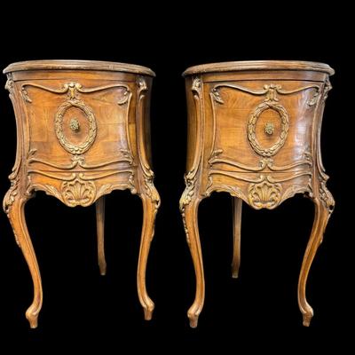 SS506 - Vintage Carved French Louis XV Tables (2)