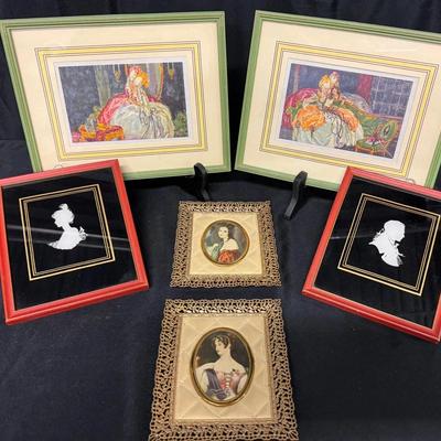 SS517 - Vintage Print Group, Largest Approximately 9.5x7.5, Smallest Approx 5.5x4.75