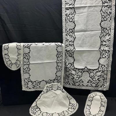 SS519 - Egyptian Revival 1870’s￼, Pharaoh And Falcon Battenberg Lace Collection