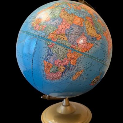JL515 - Crams Imperial World Globe, approximately 16" tall
