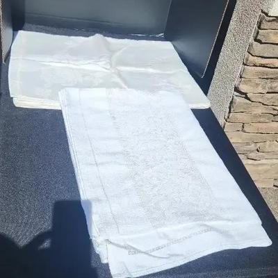 2 Large White Tablecloths - Crisp & Fresh for Any Occasion